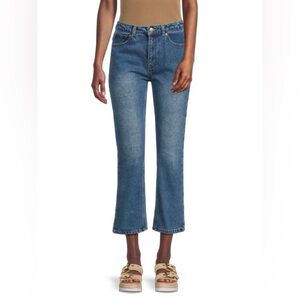 ROBERTO CAVALLI
High Rise Faded Cropped Jeans
